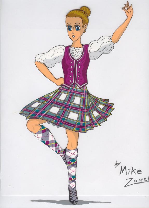 Highland Dancer cartoon