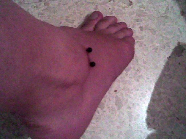 ankle surface piercing
