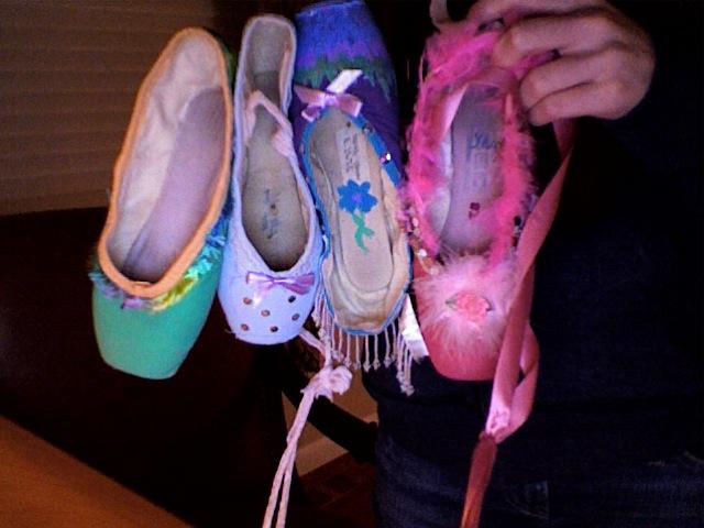 decorated pointe shoes for sale